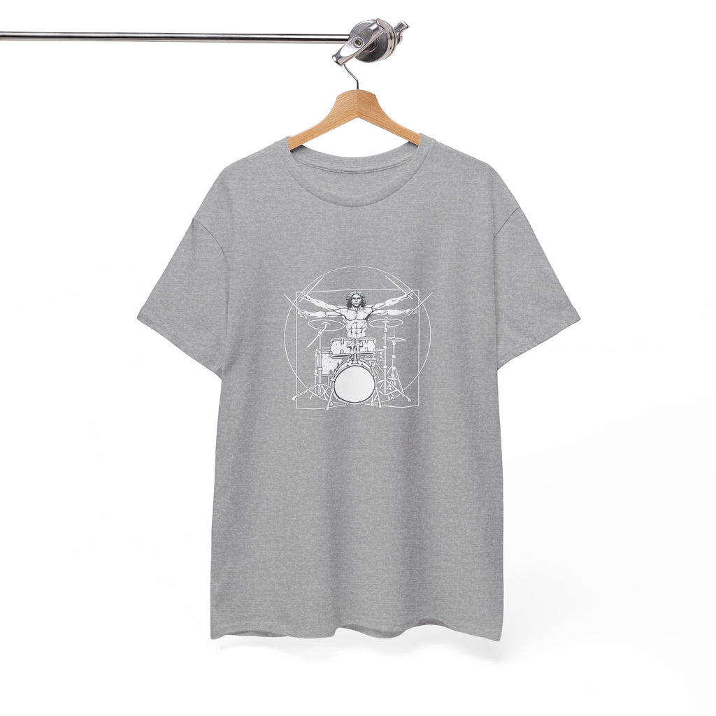 Drummer Vitruvian T-shirt - Drum Kit Graphic Tee Musician Shirt