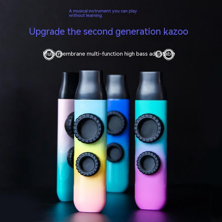 Double Flute Kazoo - Dual Hole Adjustable Sound