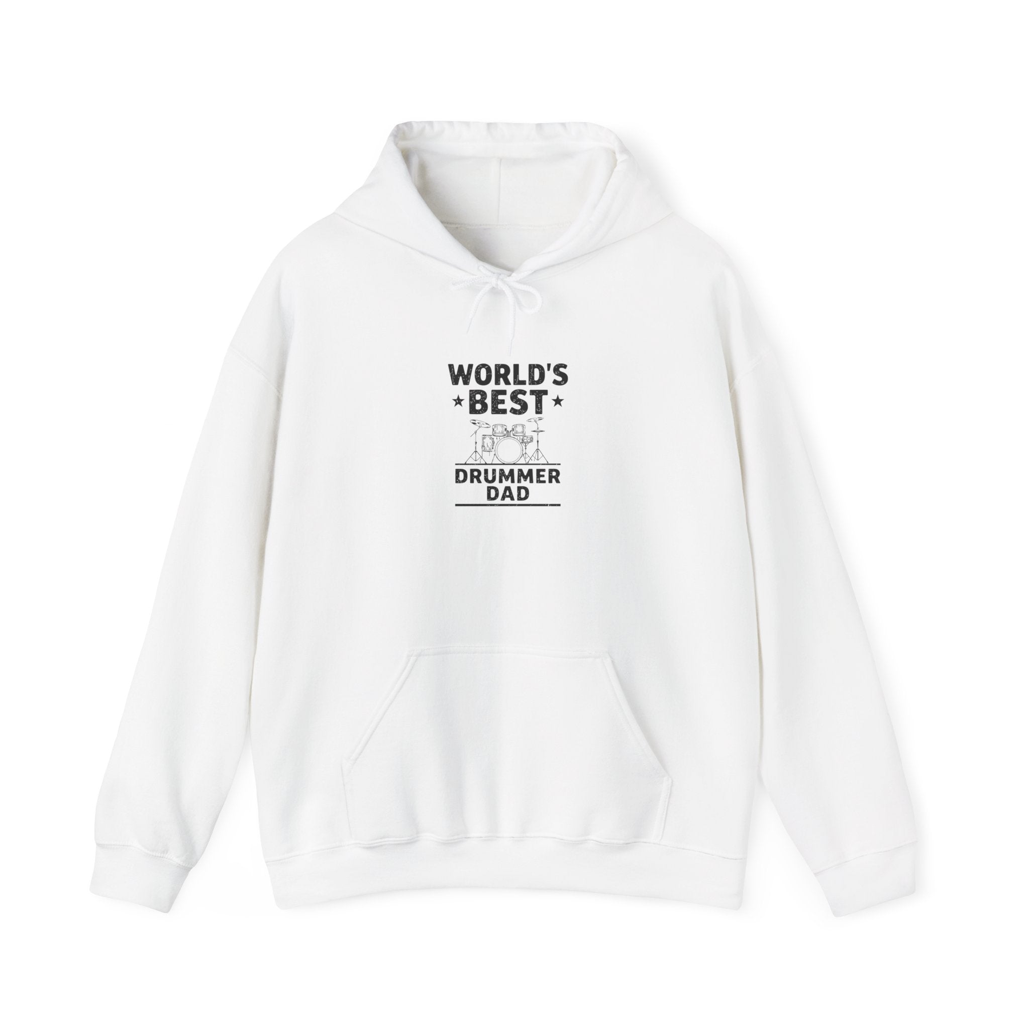 World's Best Drummer Dad Hoodie - Drumming Gift for Dad, Drummer Father's Day Sweatshirt, Music Lover Dad Hoodie, Percussion Gift for Him