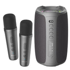 Portable Bluetooth Karaoke Speaker – Dual Microphone, LED Lights