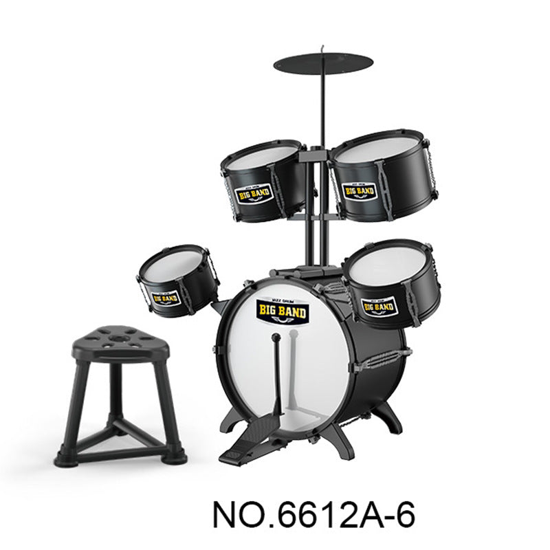 Kids Drum Set – Beginner Percussion Drum Kit with Stool for Early Music Learning
