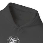 Drummer Vitruvian Hoodie - Drum Kit Graphic Sweatshirt for Drummers