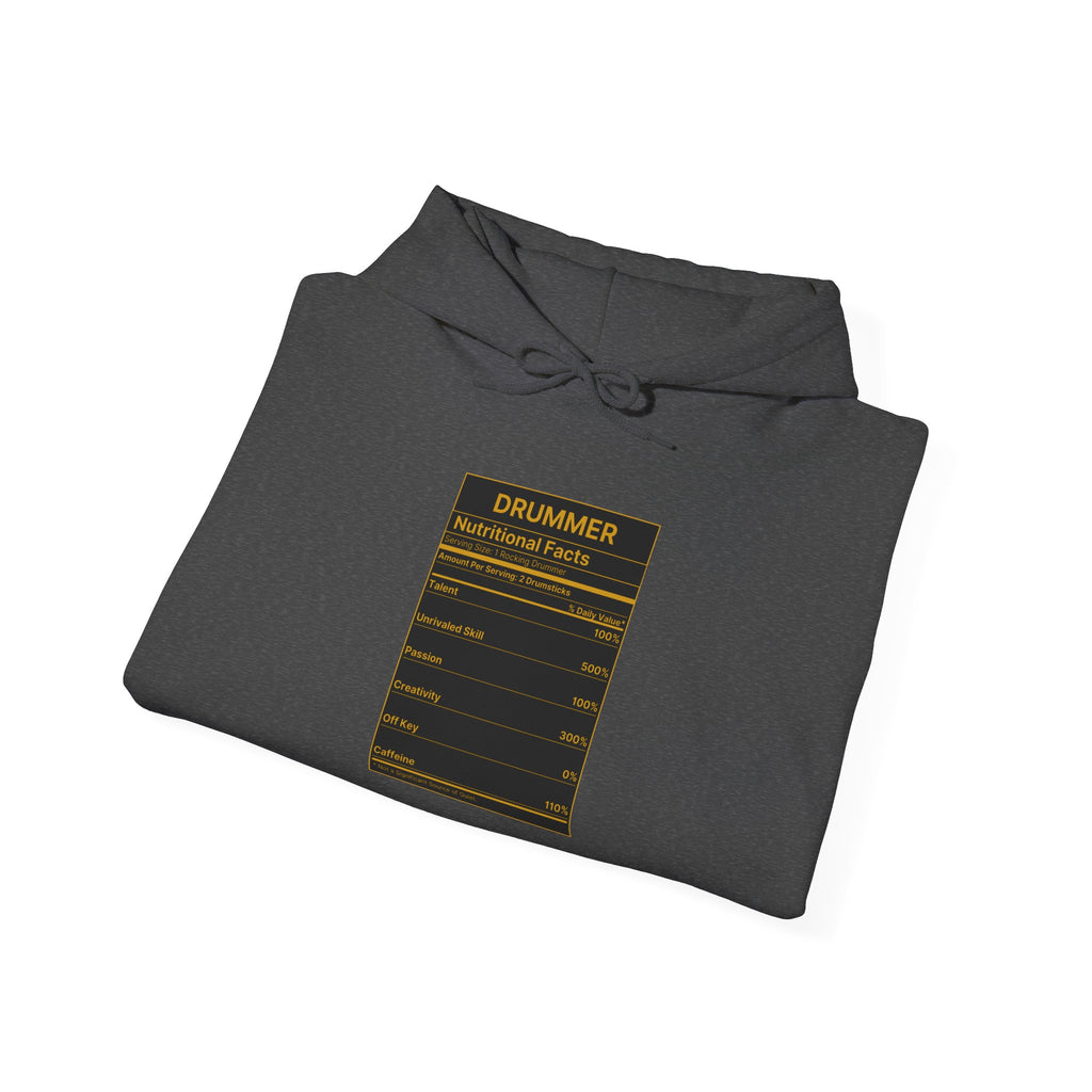 Drummer Nutritional Facts Hoodie – Drummer Gift Sweatshirt