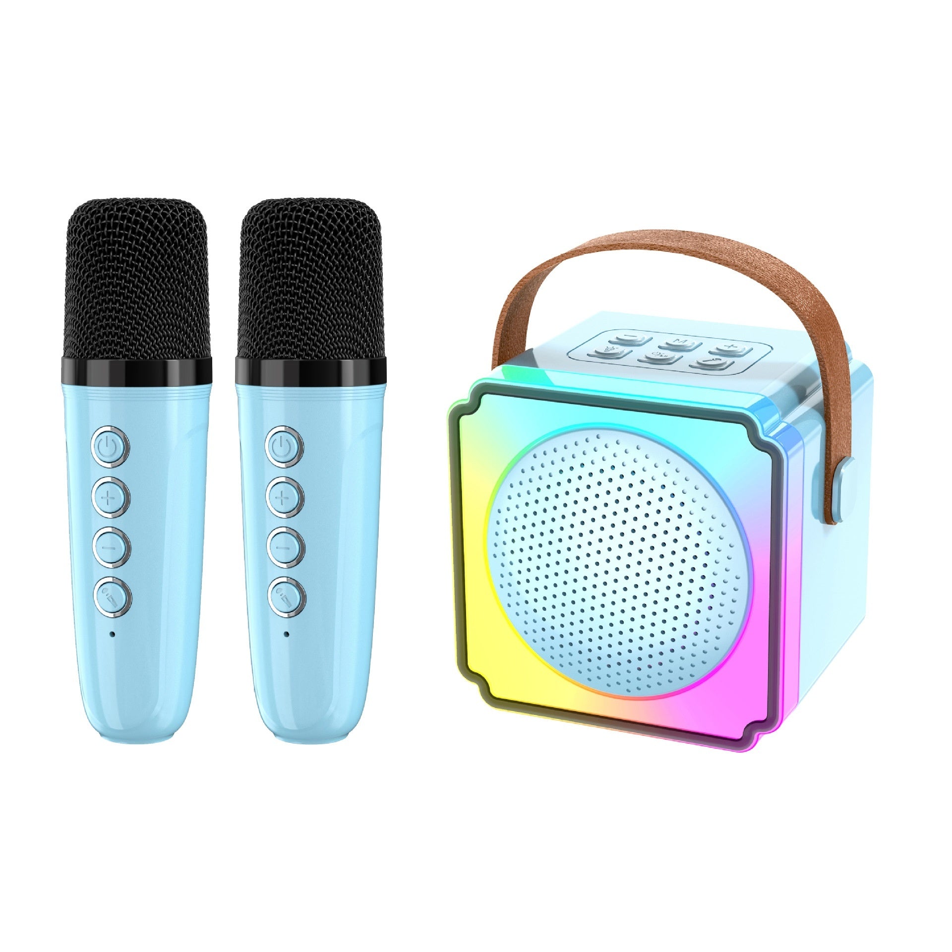Double Microphone Speaker – USB-Powered Music & Outdoor Karaoke
