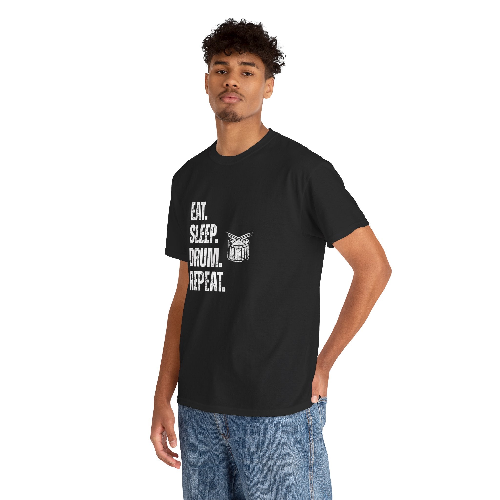 Eat Sleep Drum Repeat T-Shirt - Drummer Graphic Tee