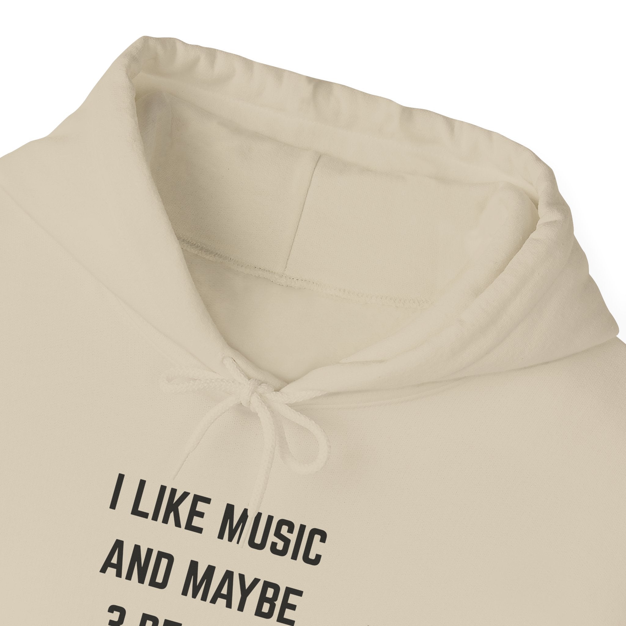 I Like Music And Maybe 3 People Hoodie - Funny Music Lover Gift Introvert Sweatshirt for Musicians