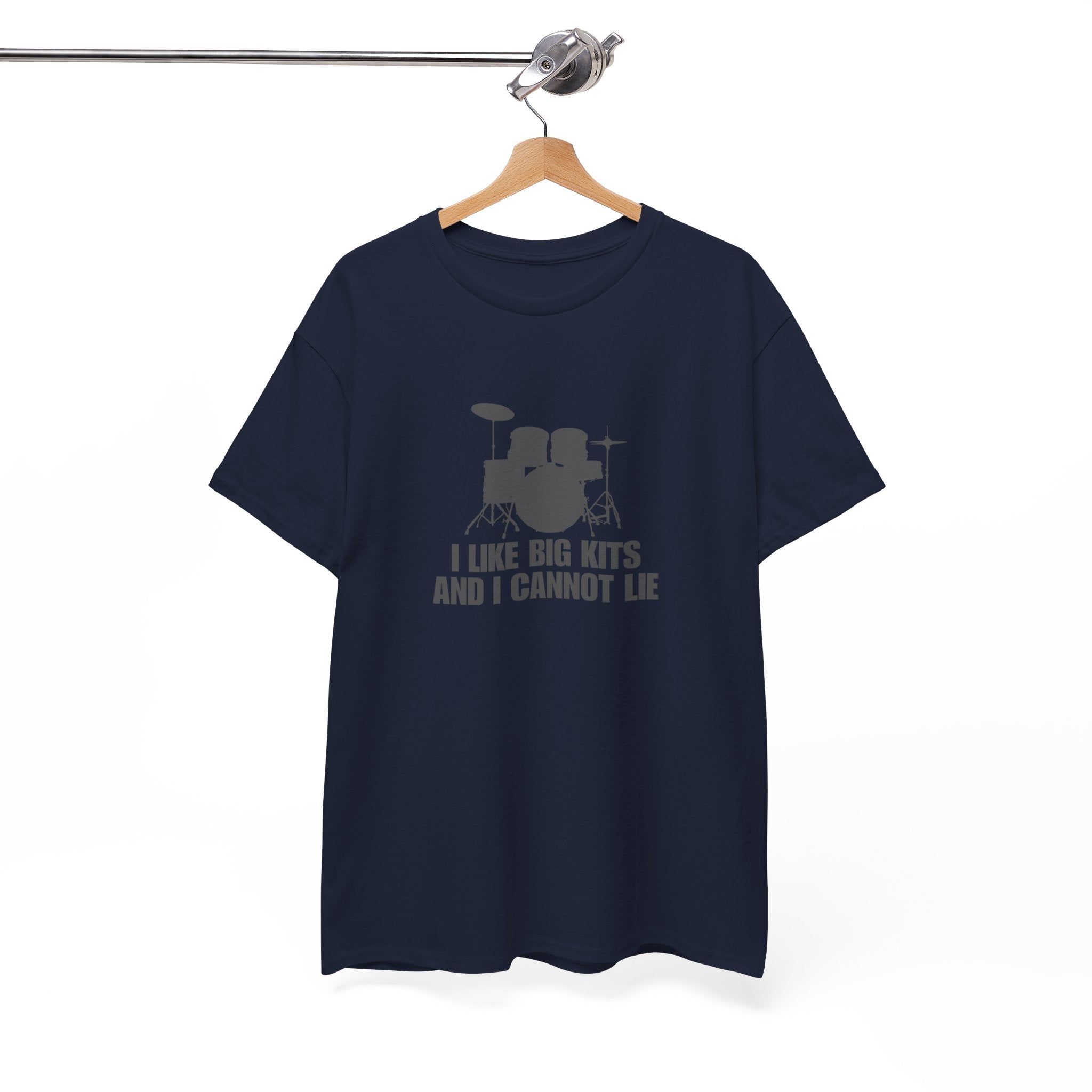 I Like Big Kits and I Cannot Lie T-Shirt - Funny Drummer Graphic Tee Music Shirt