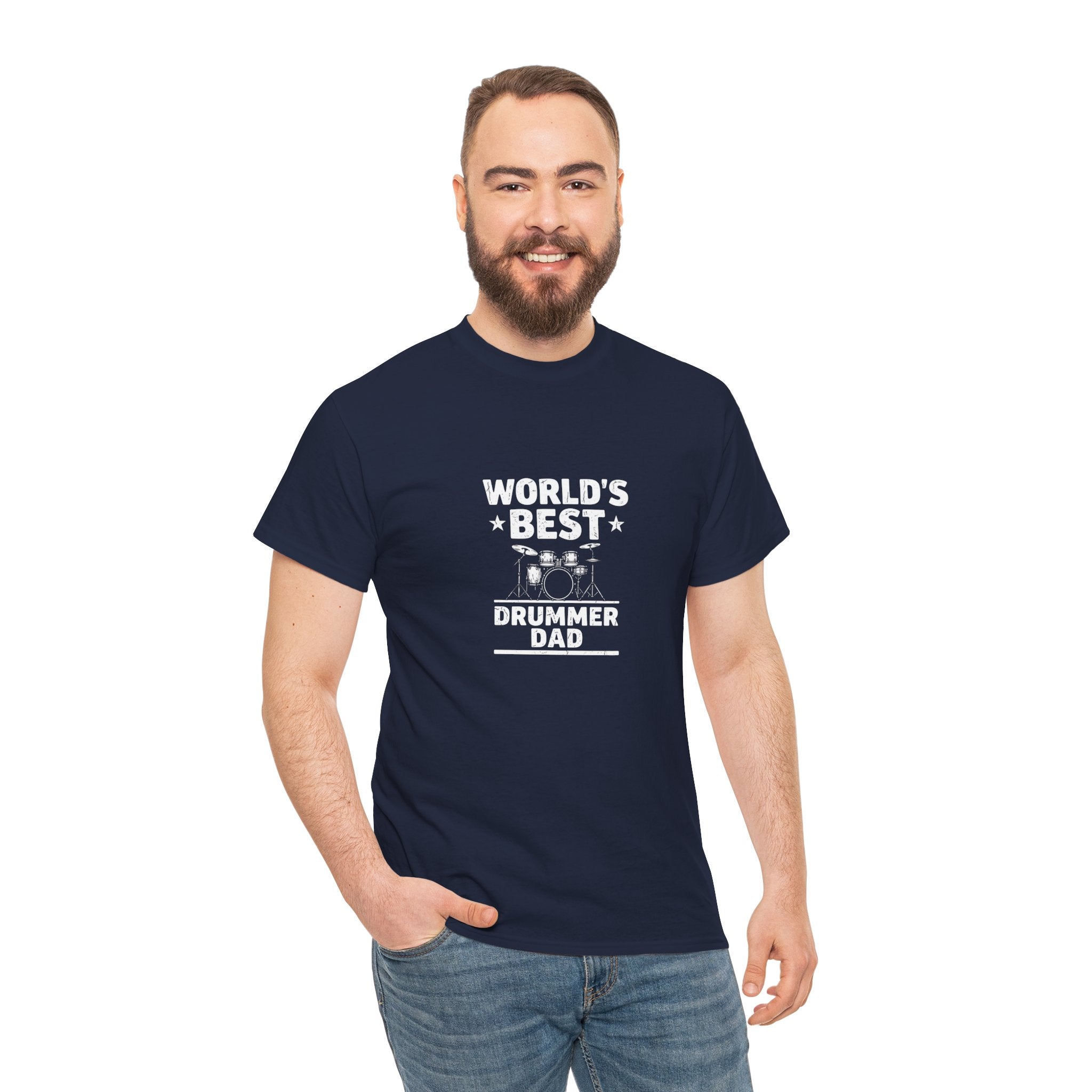 World's Best Drummer Dad T-Shirt - Drumming Gift for Dad