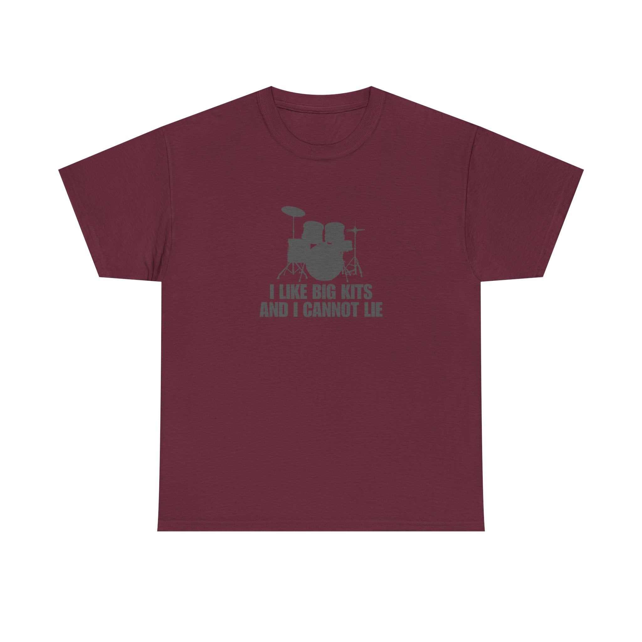 I Like Big Kits and I Cannot Lie T-Shirt - Funny Drummer Graphic Tee Music Shirt