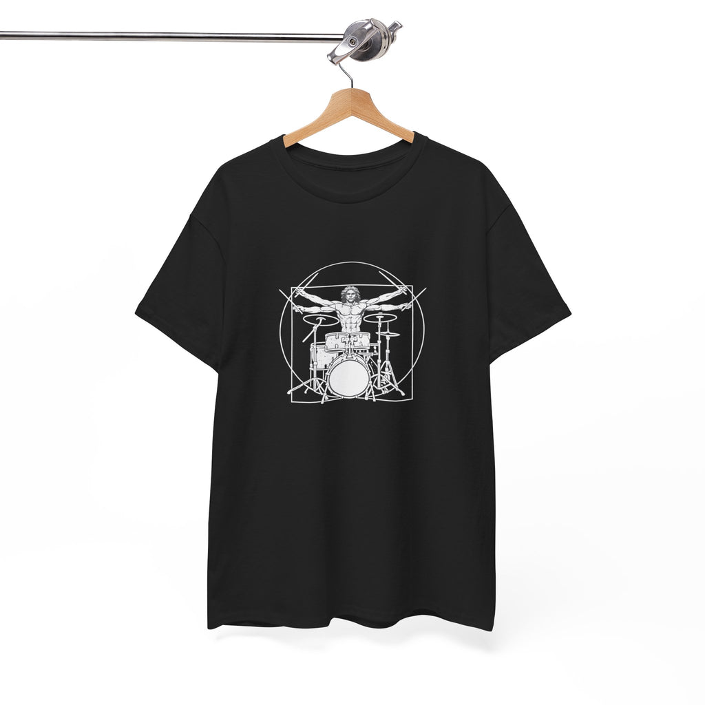 Drummer Vitruvian T-shirt - Drum Kit Graphic Tee Musician Shirt