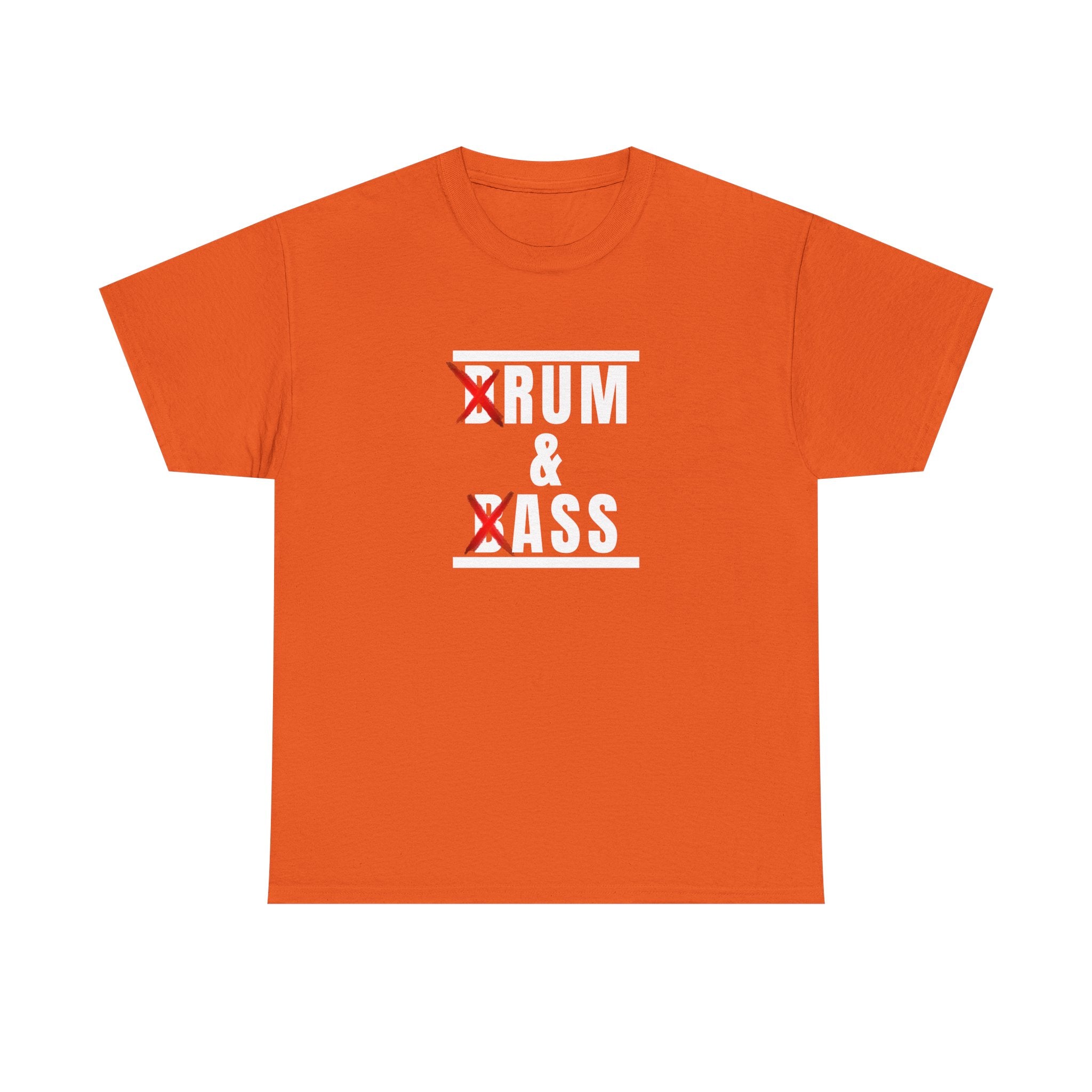 Drum and Bass T-Shirt - Funny Drummer Graphic Tee Rum & Ass Music Shirt