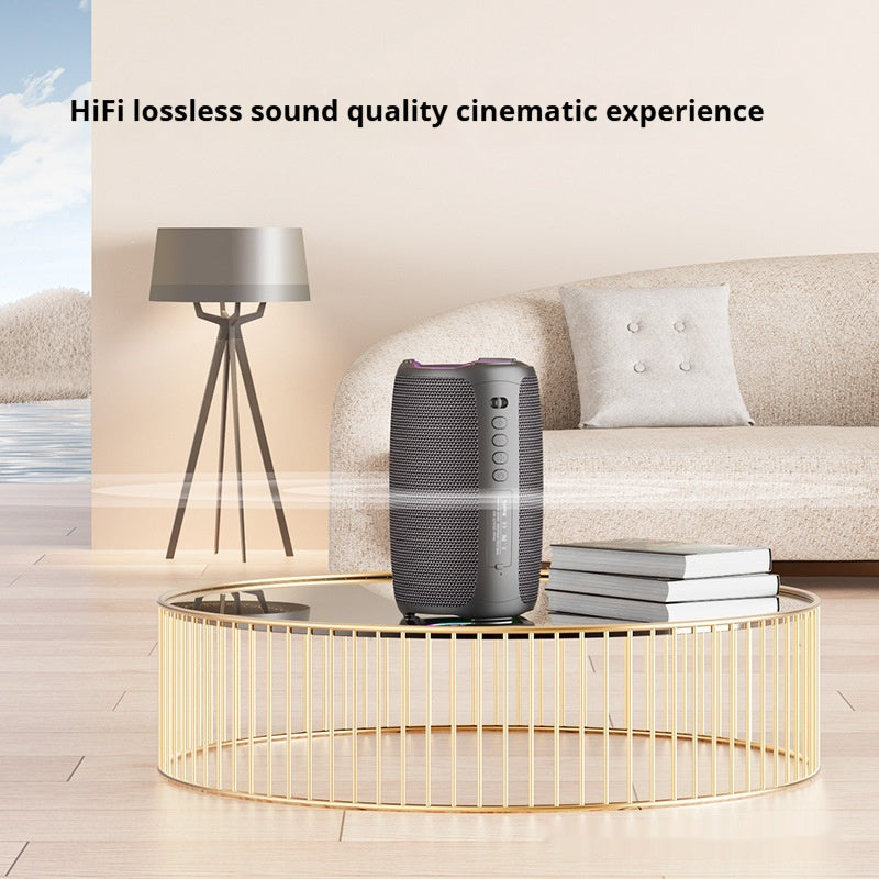 Portable Bluetooth Karaoke Speaker – Dual Microphone, LED Lights