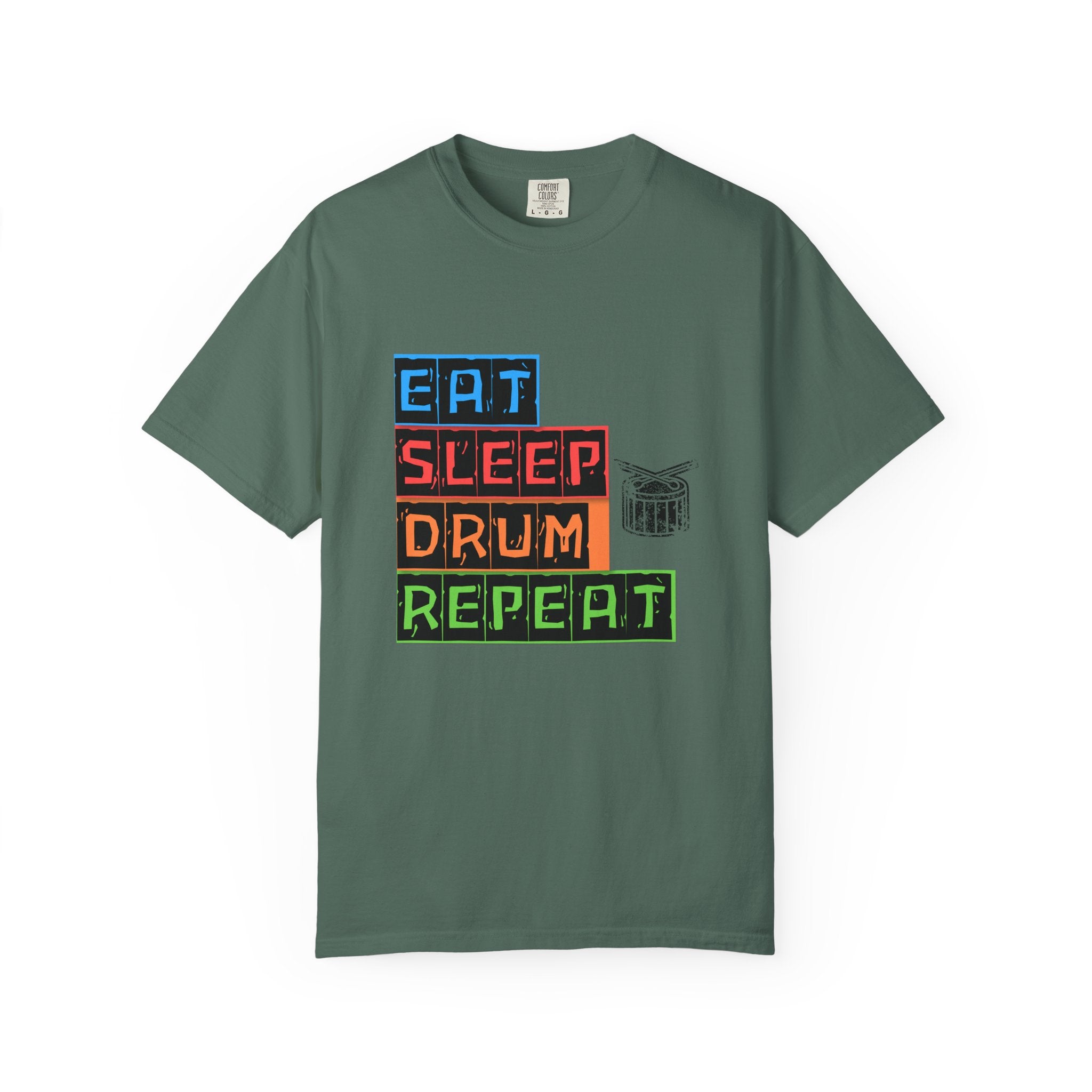 Eat Sleep Drum Repeat T-Shirt - Drummer Graphic Tee