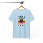 I Paused My Drums to Be Here T-Shirt - Retro Drum Kit Graphic Tee for Drummers