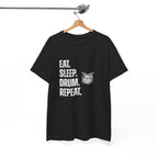 Eat Sleep Drum Repeat T-Shirt - Drummer Graphic Tee