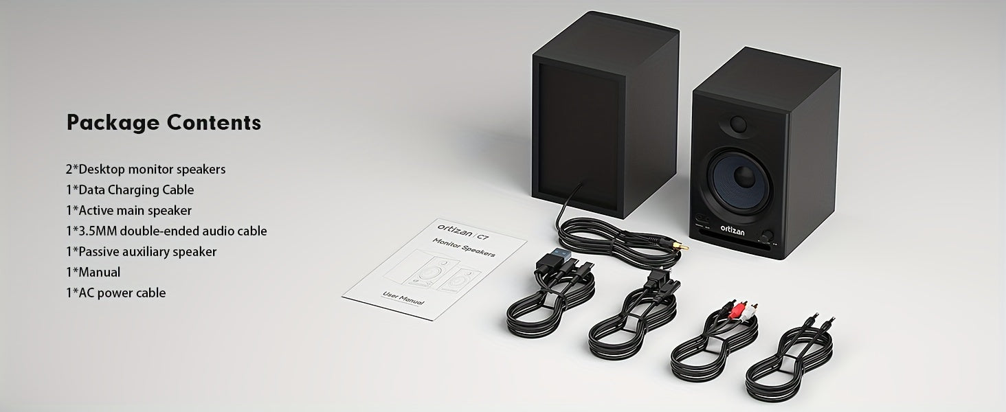 Dual-Mode Studio Monitors – Active Bluetooth 5.3 Near-Field Speakers for Home Studio