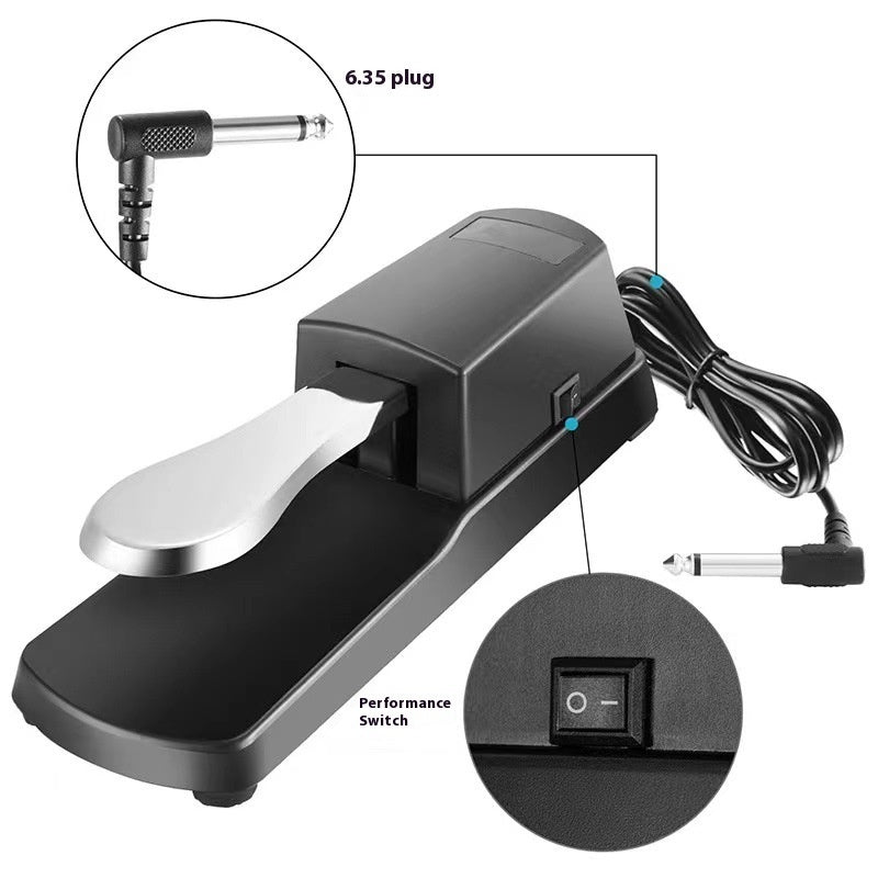 Electronic Keyboard Sustain Pedal – Universal Single Leg Pedal