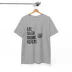 Eat Sleep Drum Repeat T-Shirt - Drummer Graphic Tee