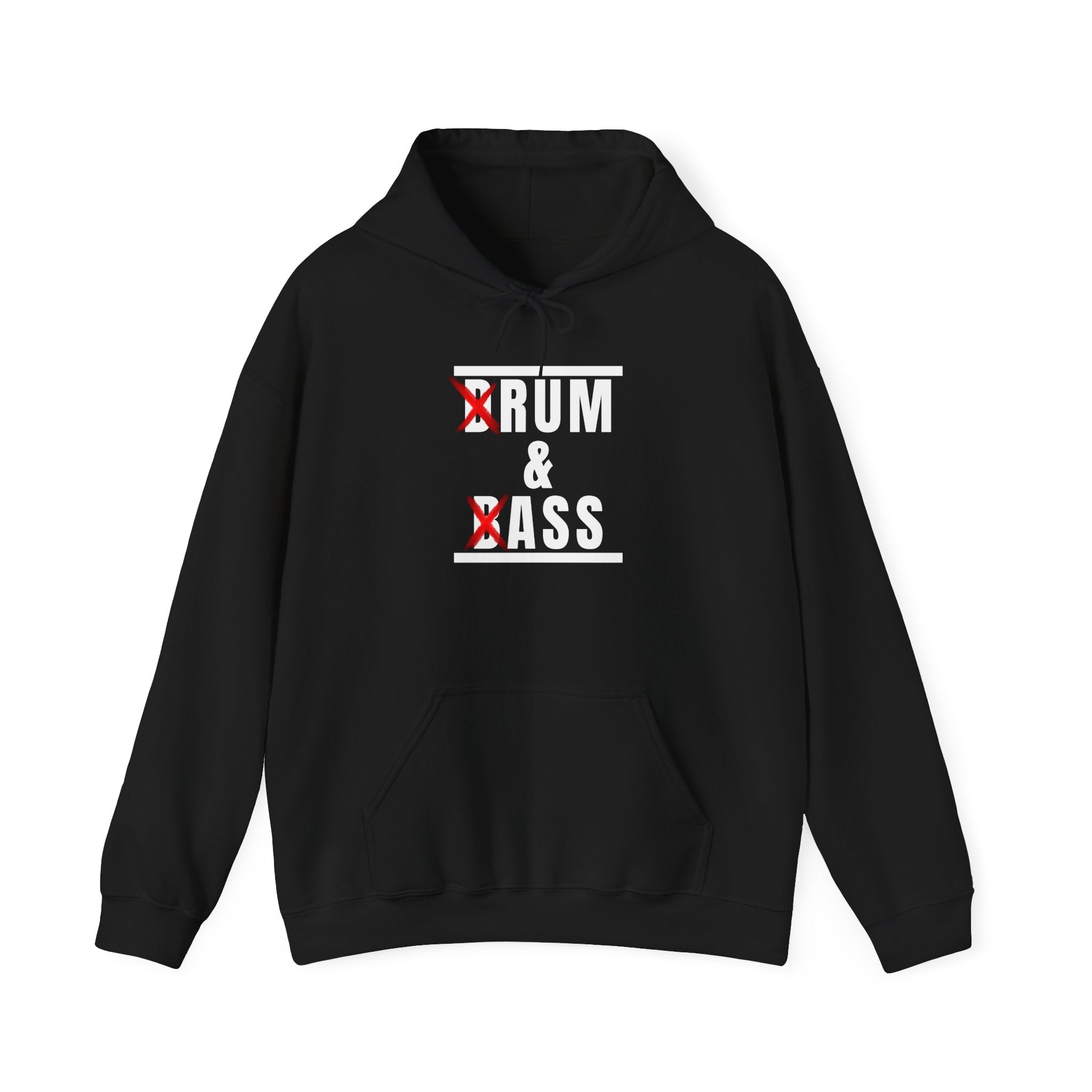 Drum and Bass Hoodie - Funny Drummer Sweatshirt Rum & Ass Music Pullover