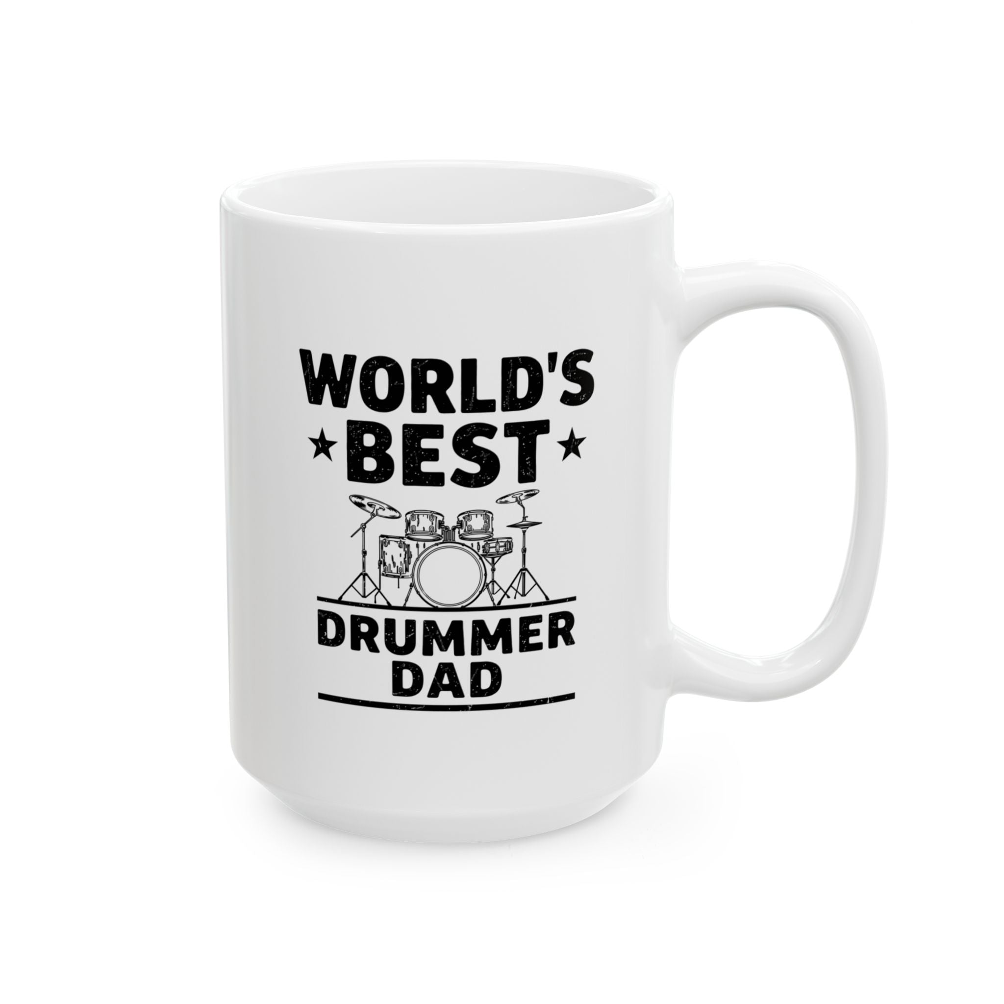 World's Best Drummer Dad Mug - Drumming Gift for Dad