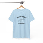 Weapons of Mass Percussion T-Shirt - Drummer Graphic Tee Music Rhythm Shirt