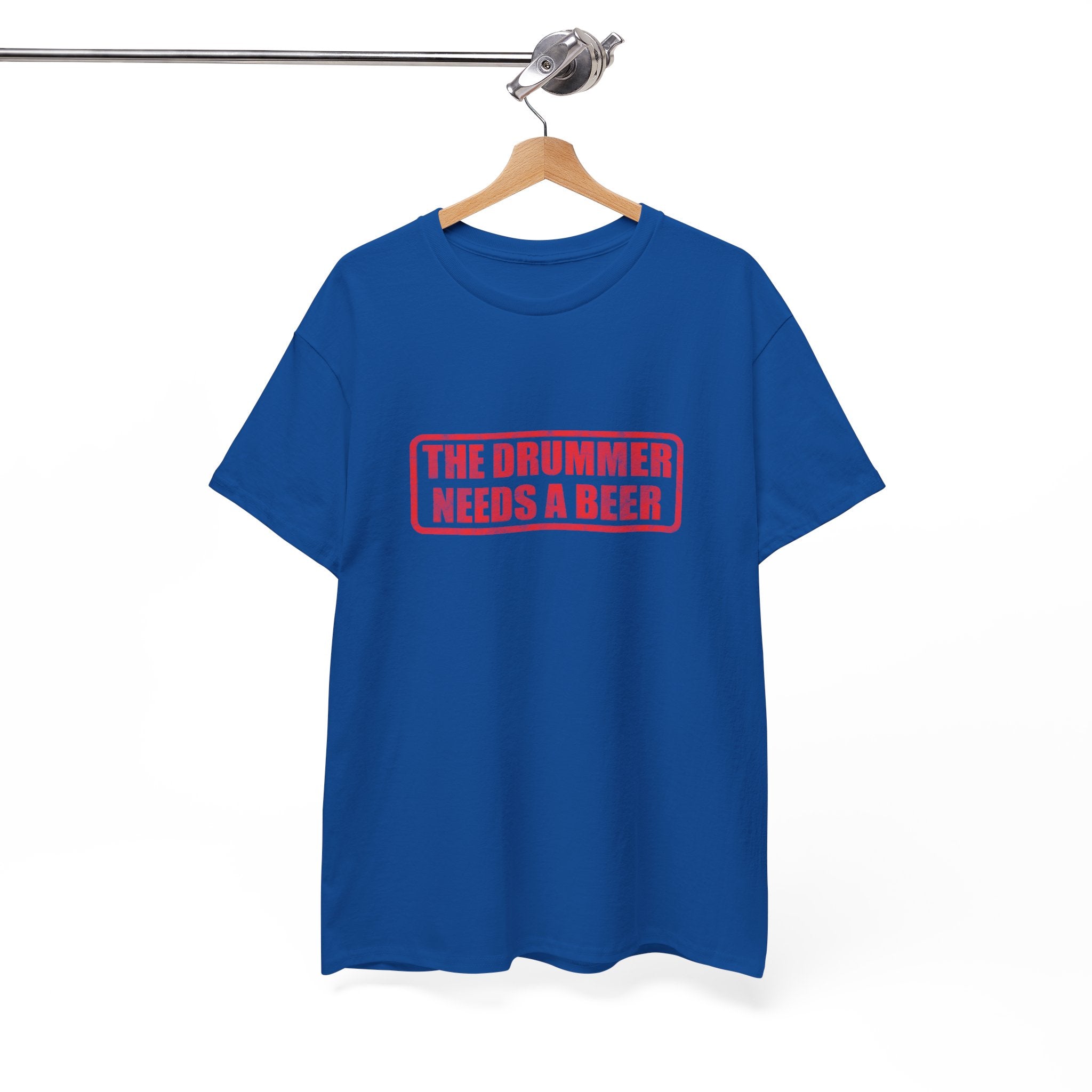 The Drummer Needs A Beer T-Shirt - Funny Musician Tee for Drum Players & Band Gifts