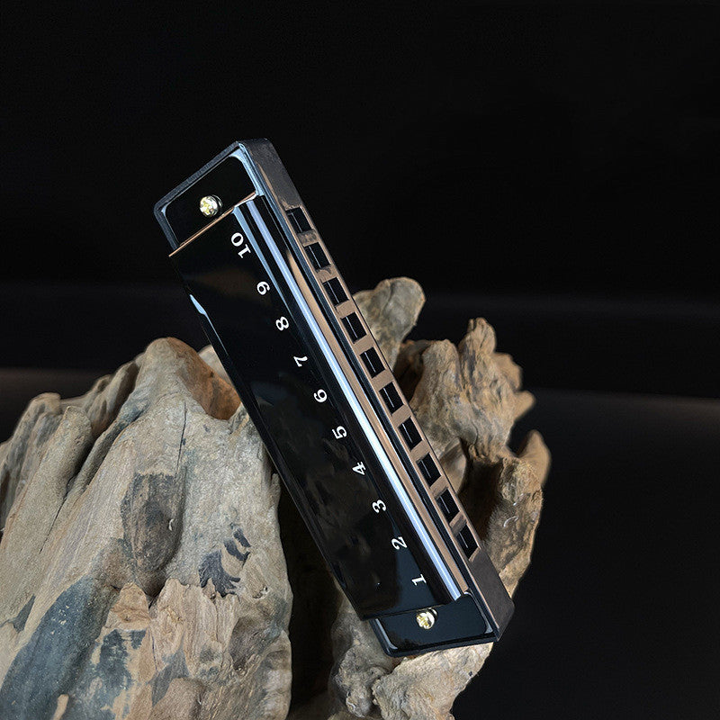 Titanium Metal Harmonica - 10 Hole C Key Lightweight & Durable