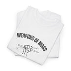 Weapons of Mass Percussion T-Shirt - Drummer Graphic Tee Music Rhythm Shirt
