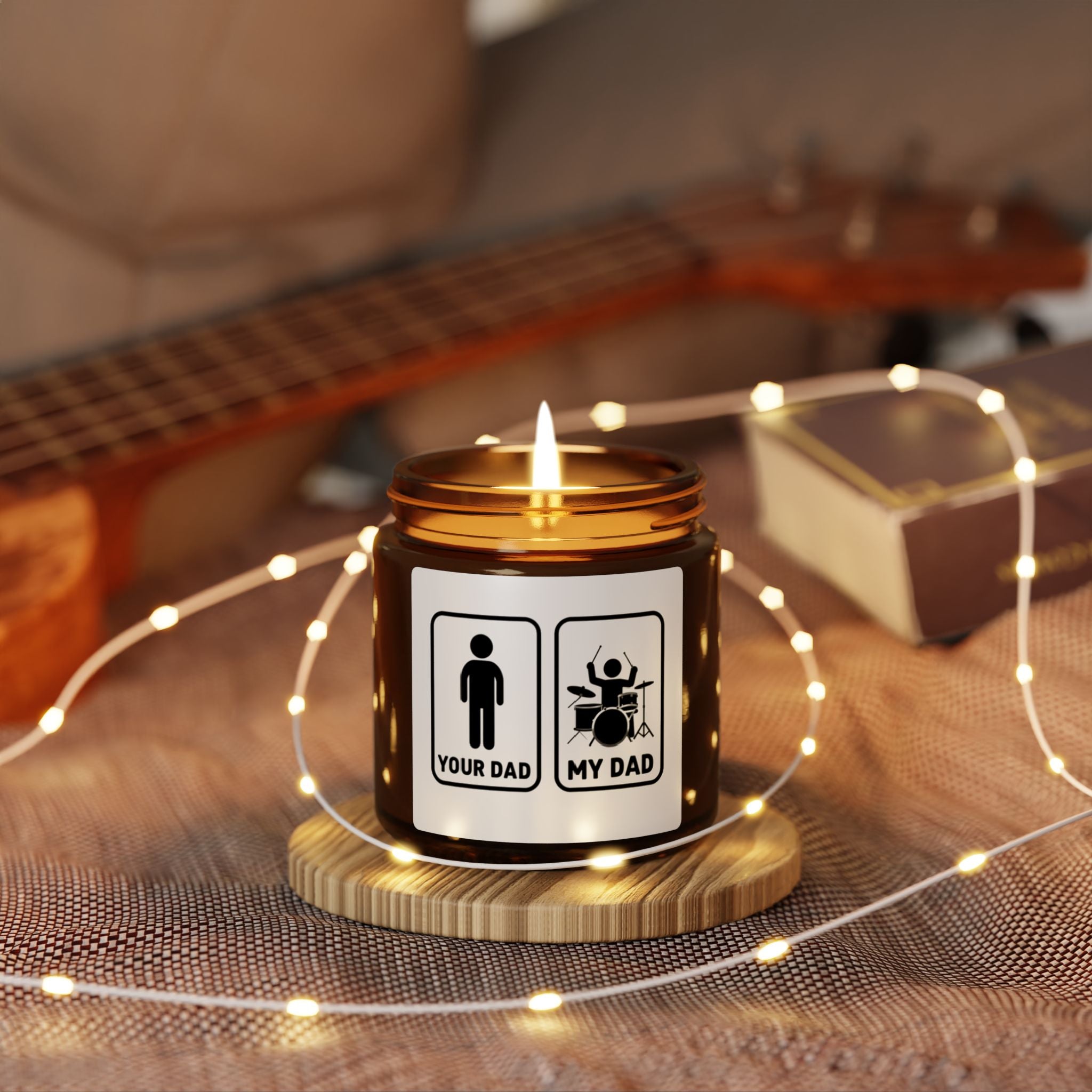 Your Dad My Dad Drummer Candle – Drummer Dad Gift