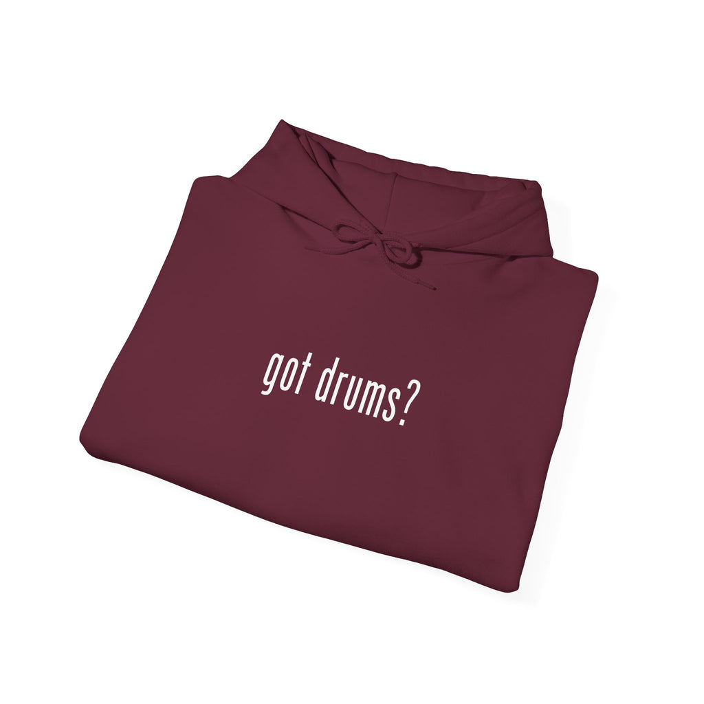 Got Drums? Hoodie - Minimalist Drum Sweatshirt for Drummers & Music Lovers