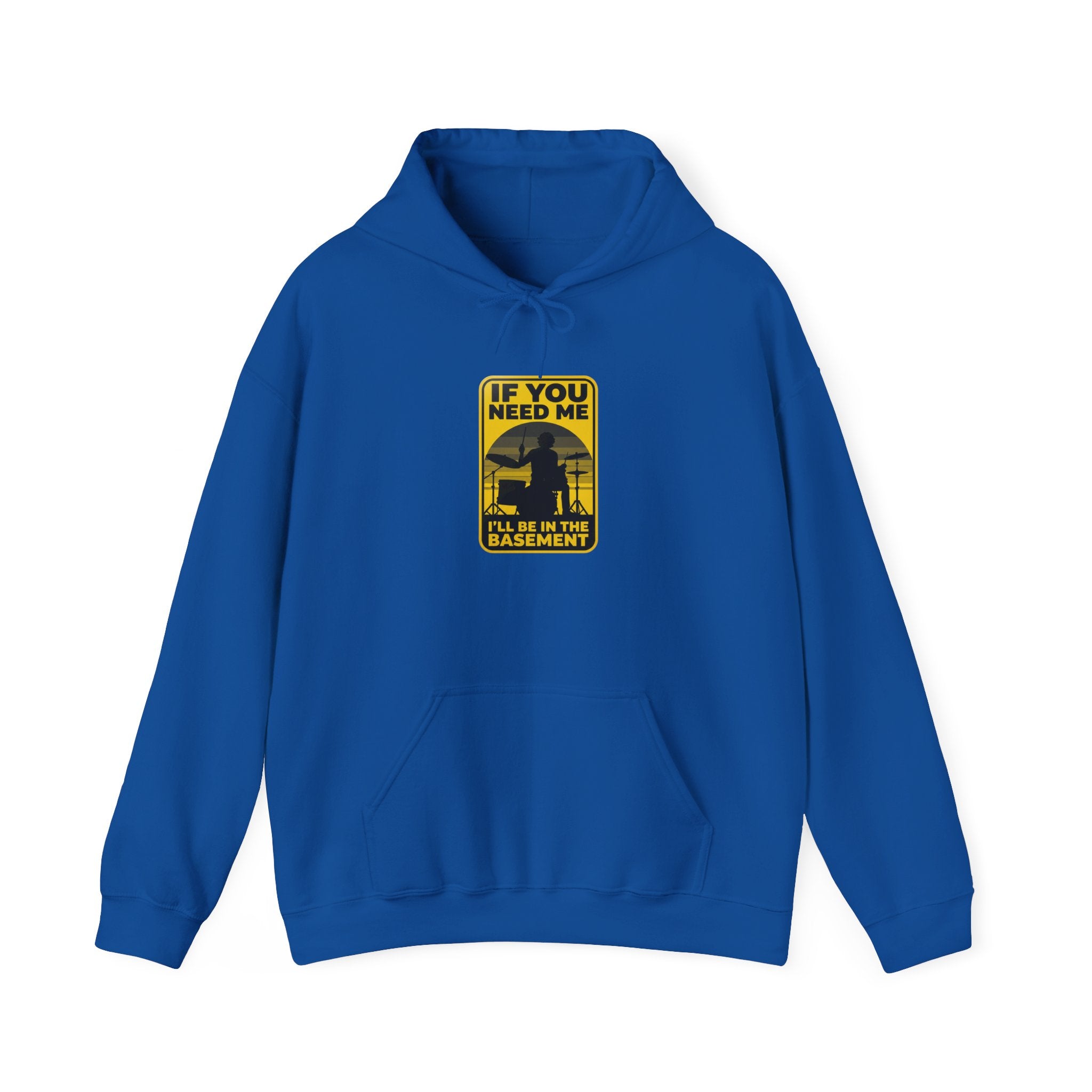 I'll Be In The Basement Drummer Hoodie – Drum Sweatshirt, Drumming Gift