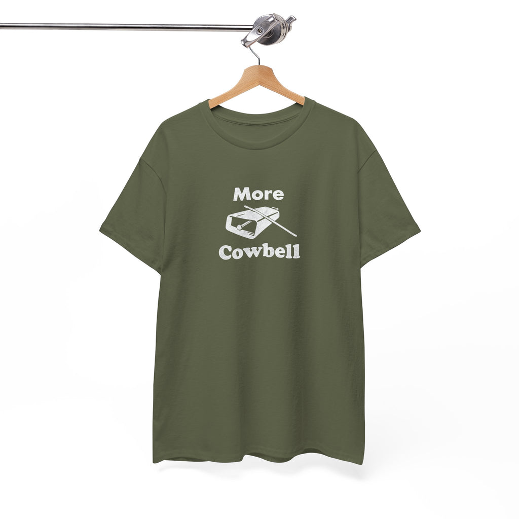 More Cowbell T-Shirt - Funny Drummer Graphic Tee Music Shirt