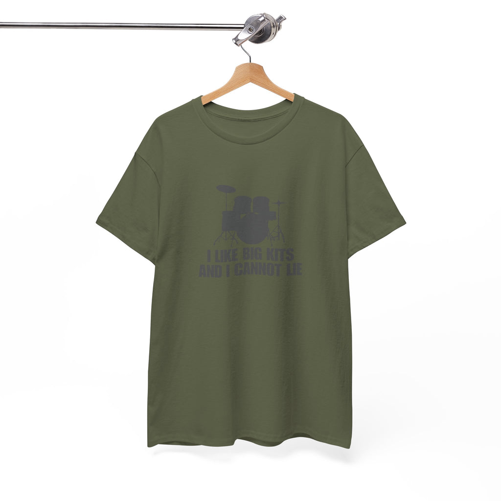 I Like Big Kits and I Cannot Lie T-Shirt - Funny Drummer Graphic Tee Music Shirt