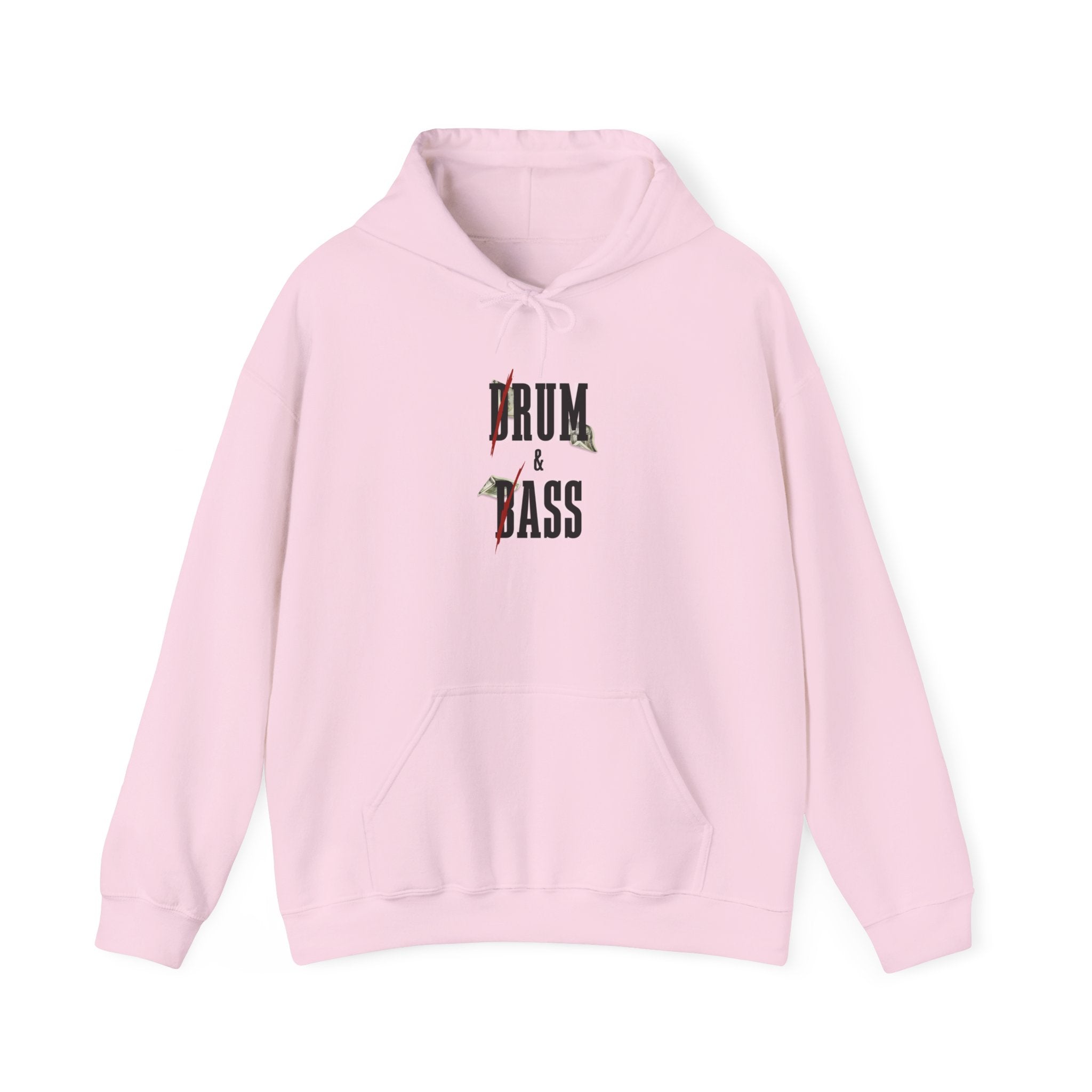 Drum and Bass Hoodie - Funny Drummer Sweatshirt Rum & Ass Money Music Pullover