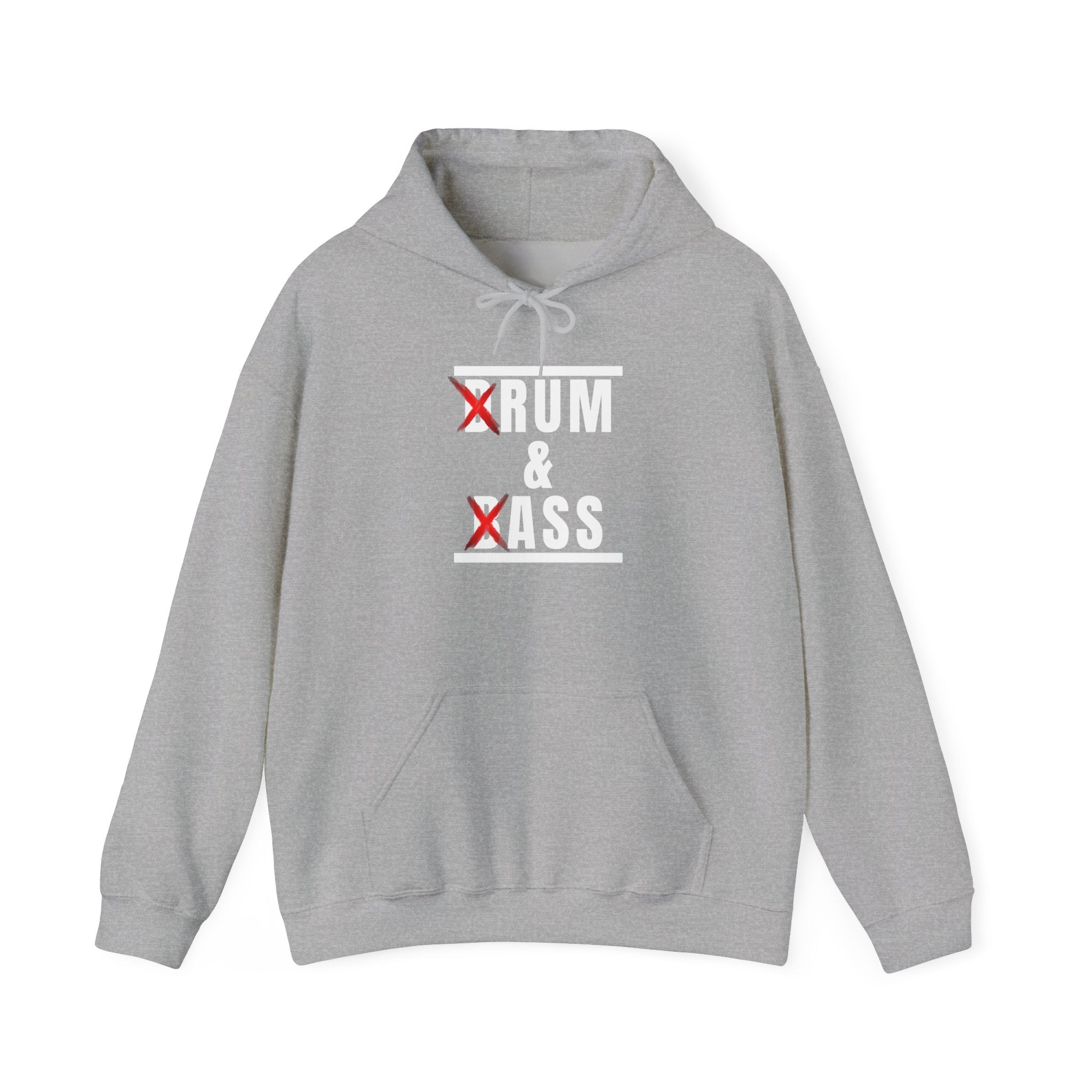 Drum and Bass Hoodie - Funny Drummer Sweatshirt Rum & Ass Music Pullover