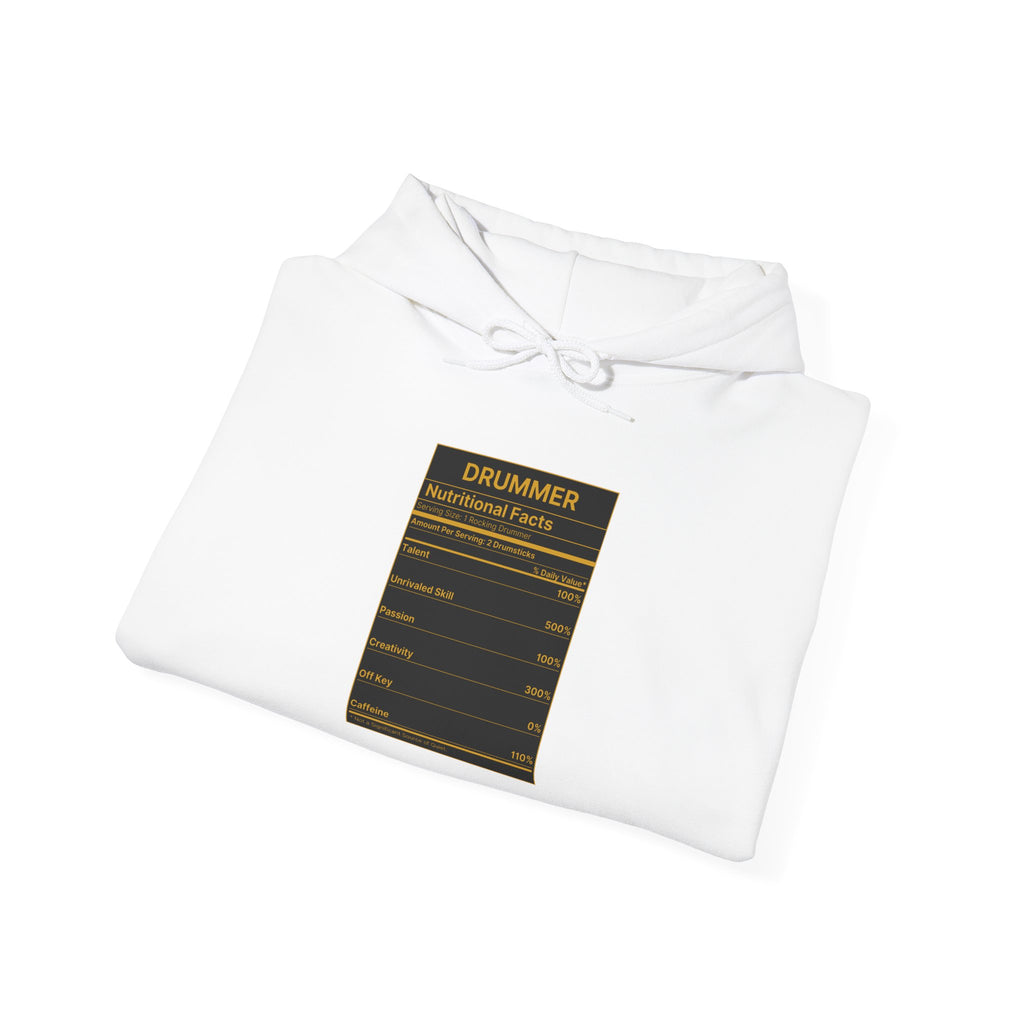 Drummer Nutritional Facts Hoodie – Drummer Gift Sweatshirt