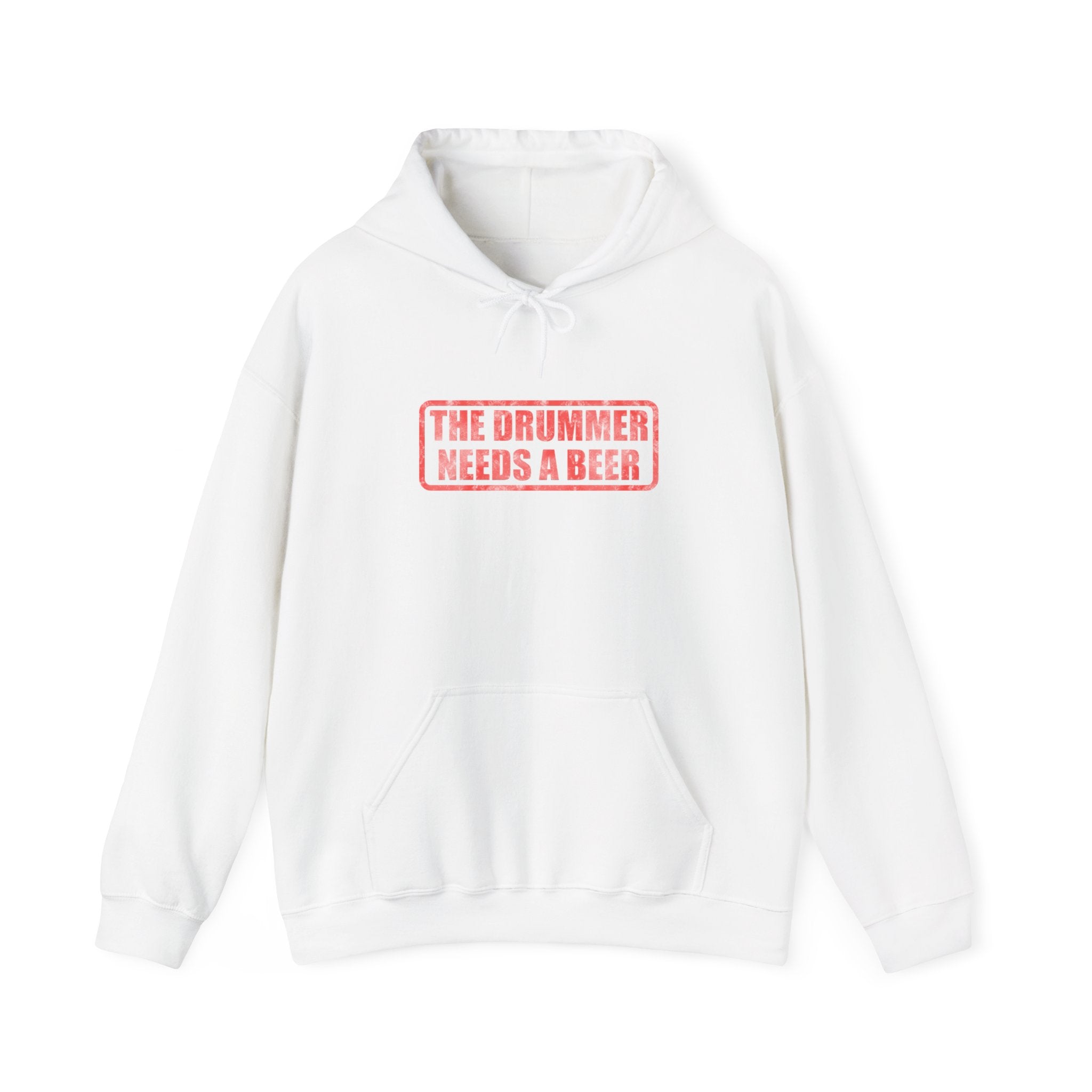 The Drummer Needs A Beer Hoodie - Funny Musician Sweatshirt for Drum Players & Band Gifts
