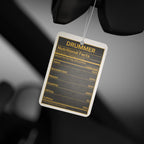 Drummer Nutritional Facts Car Freshener – Drummer Gift Car Accessory