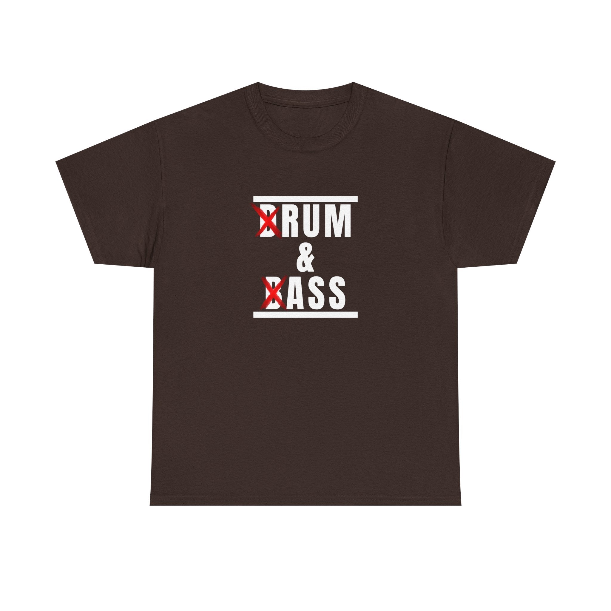 Drum and Bass T-Shirt - Funny Drummer Graphic Tee Rum & Ass Music Shirt