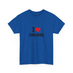 I Heart Drums T-Shirt, Funny Drummer Gift Shirt, Drumming Lover Tee, Gift for Drummer, Percussion Music Shirt, Drum Player Gift Idea