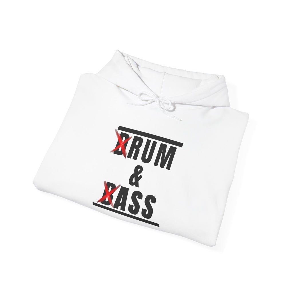 Drum and Bass Hoodie - Funny Drummer Sweatshirt Rum & Ass Music Pullover
