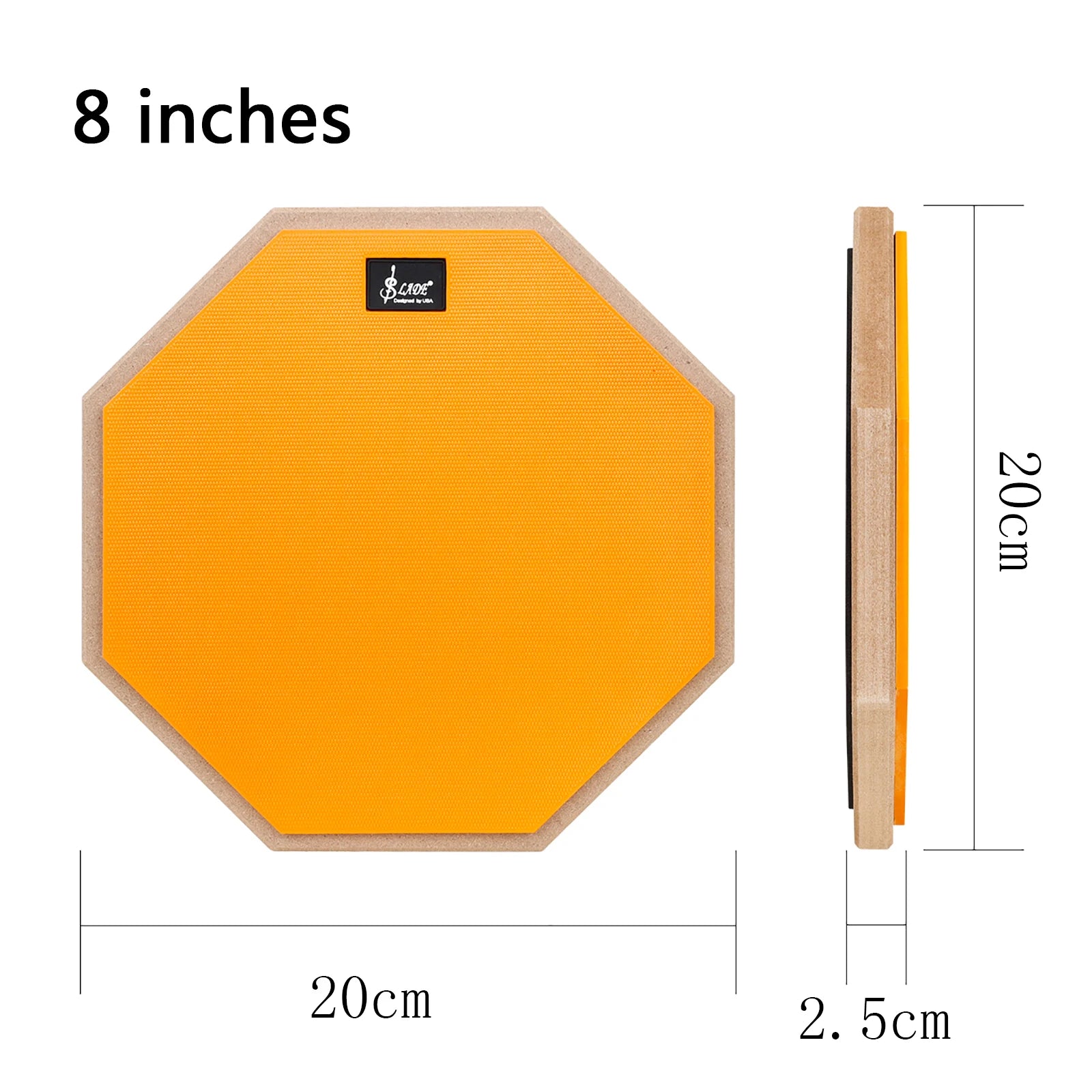 Silent Drum Practice Pad – Rubber Drum for Rudiment Practice and Technique Training