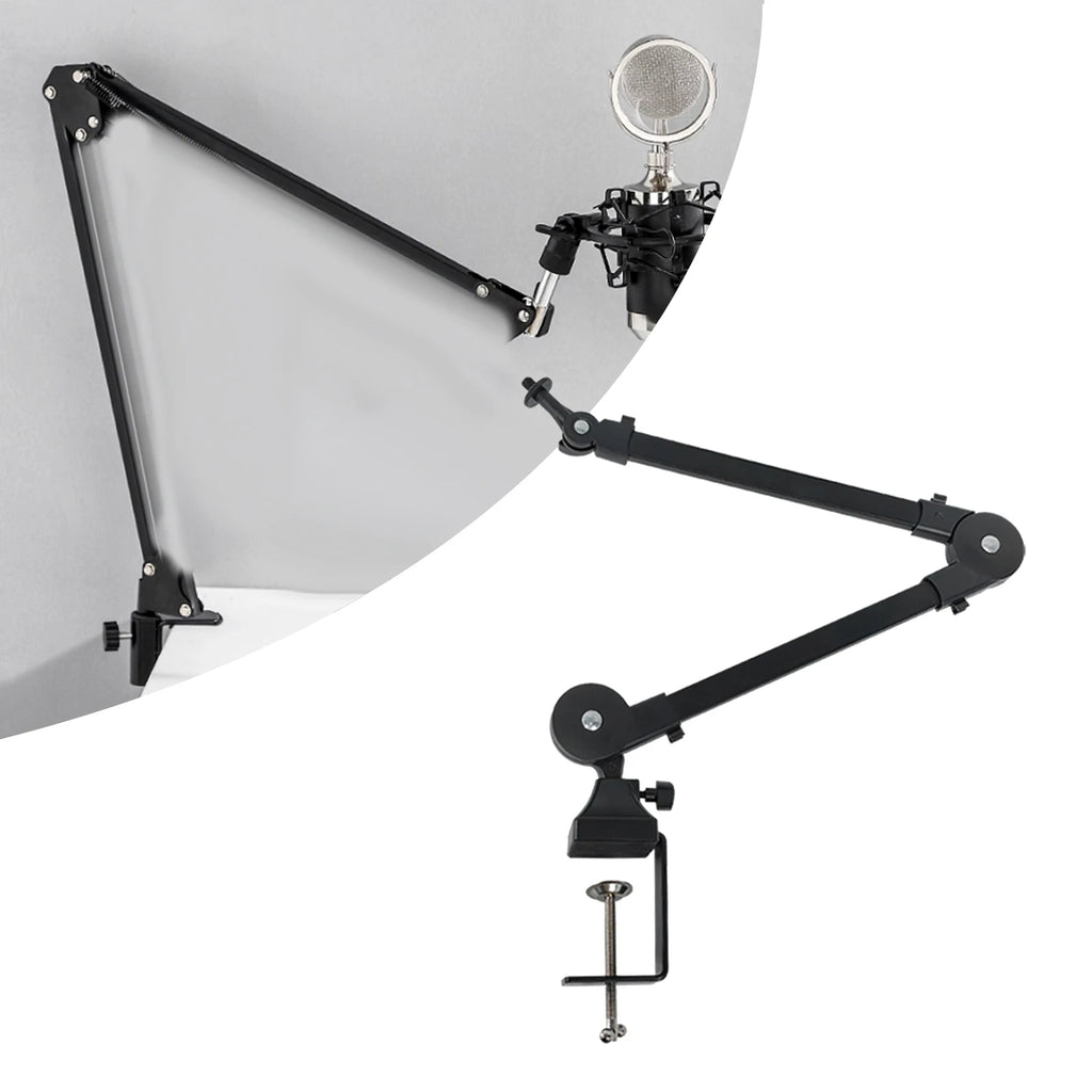 Microphone Arm Stand – Desk Mounted Mic Stand with 360° Rotation for Recording and Streaming