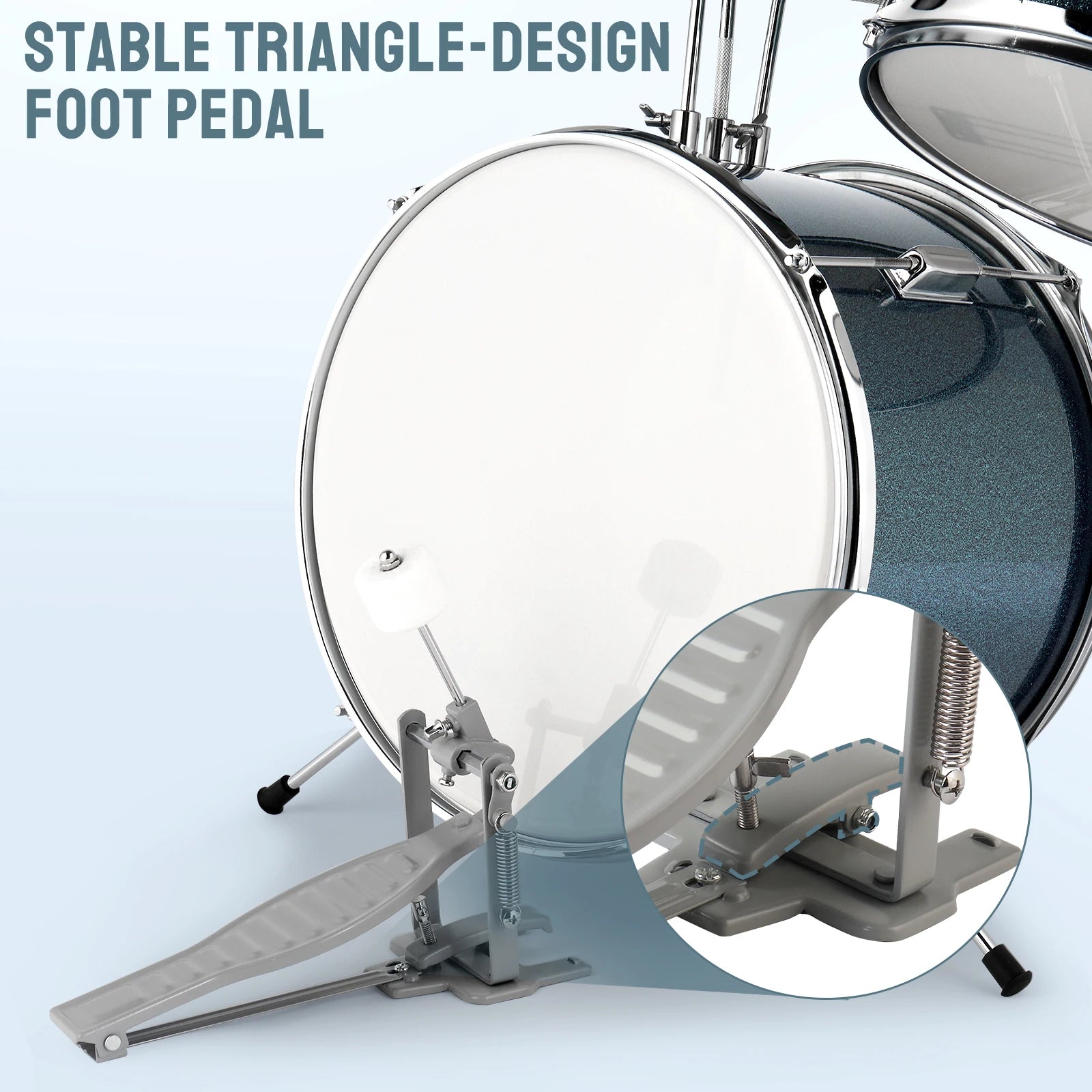 Junior Drum Set – 3-Piece Kids Kit with Stool & Accessories