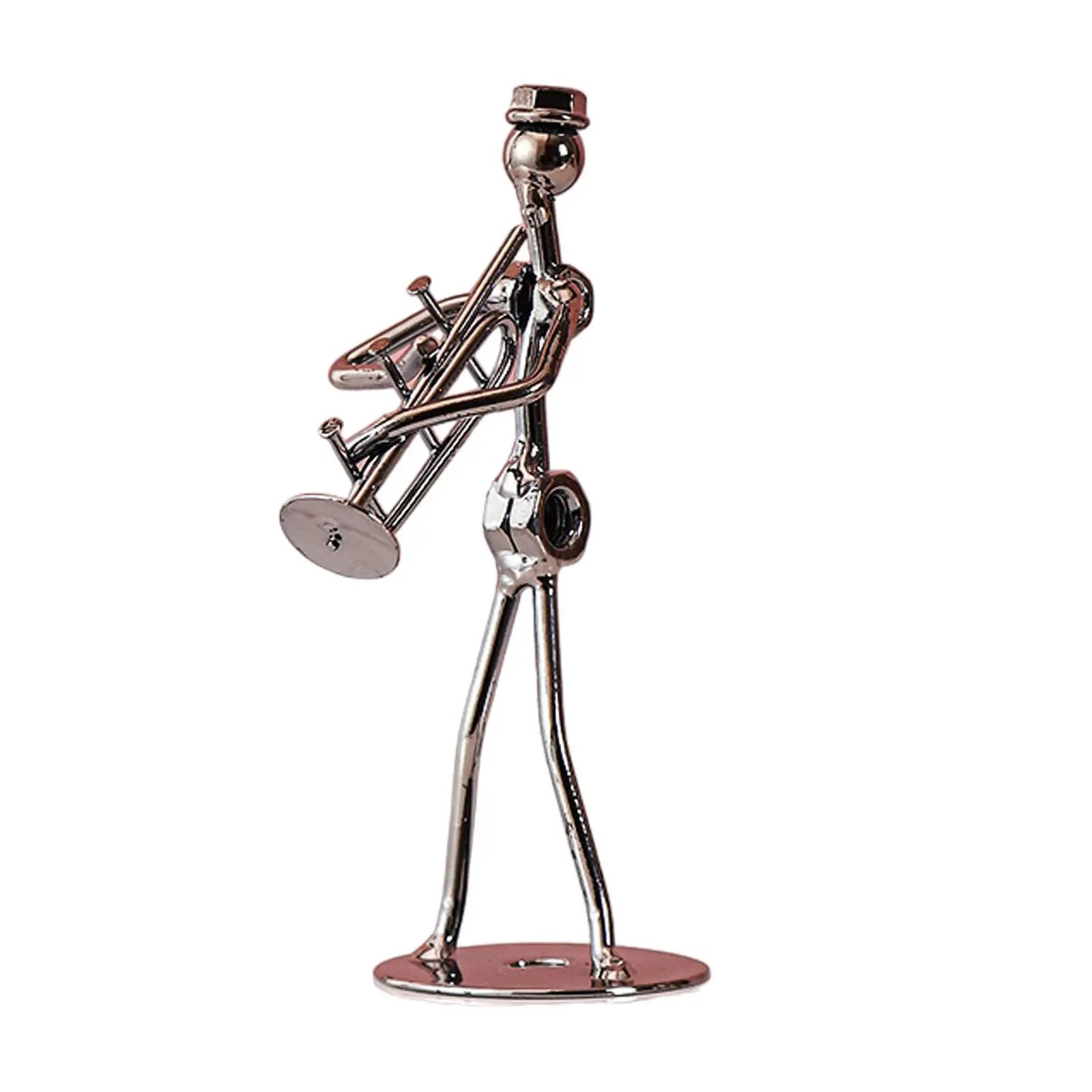 Metal Musician Figurine – Artistic Music Player Desk Sculpture Home Studio Decor