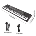 61-Key Electronic Keyboard Piano – Dual Speakers with Microphone for Beginners