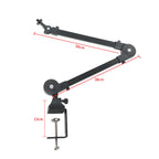 Microphone Arm Stand – Desk Mounted Mic Stand with 360° Rotation for Recording and Streaming