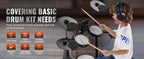 Electronic Drum Set – 15 Drum Kits & 150+ Sounds for Beginners and Home Practice
