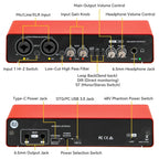 Music Production Audio Interface – USB External Sound Card for Home Studio Recording