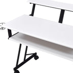 Home Studio Recording Desk – 47" Music Production Computer Desk with Keyboard Tray & Storage Shelves